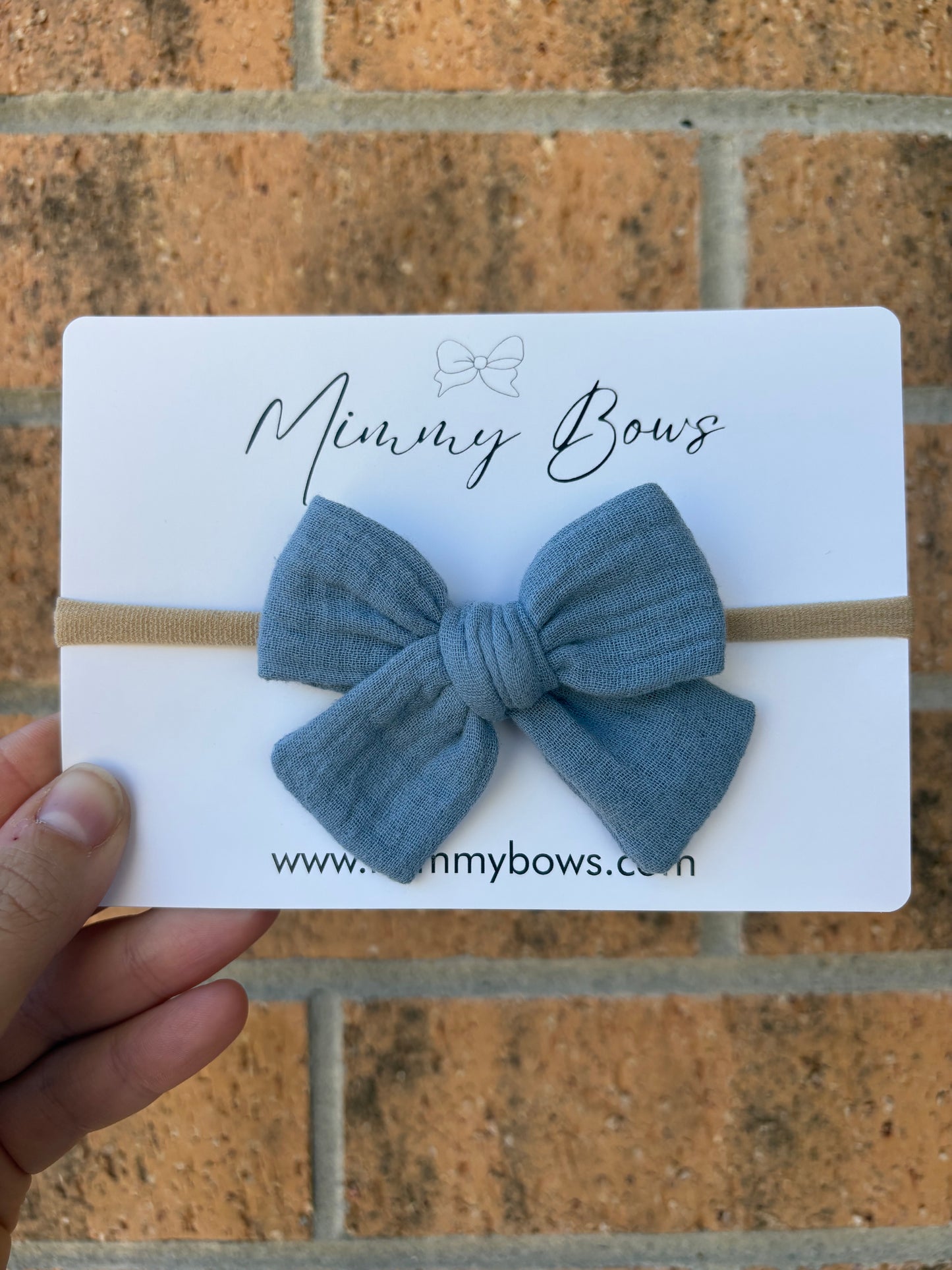 Dusty Blue Mimmy Bow