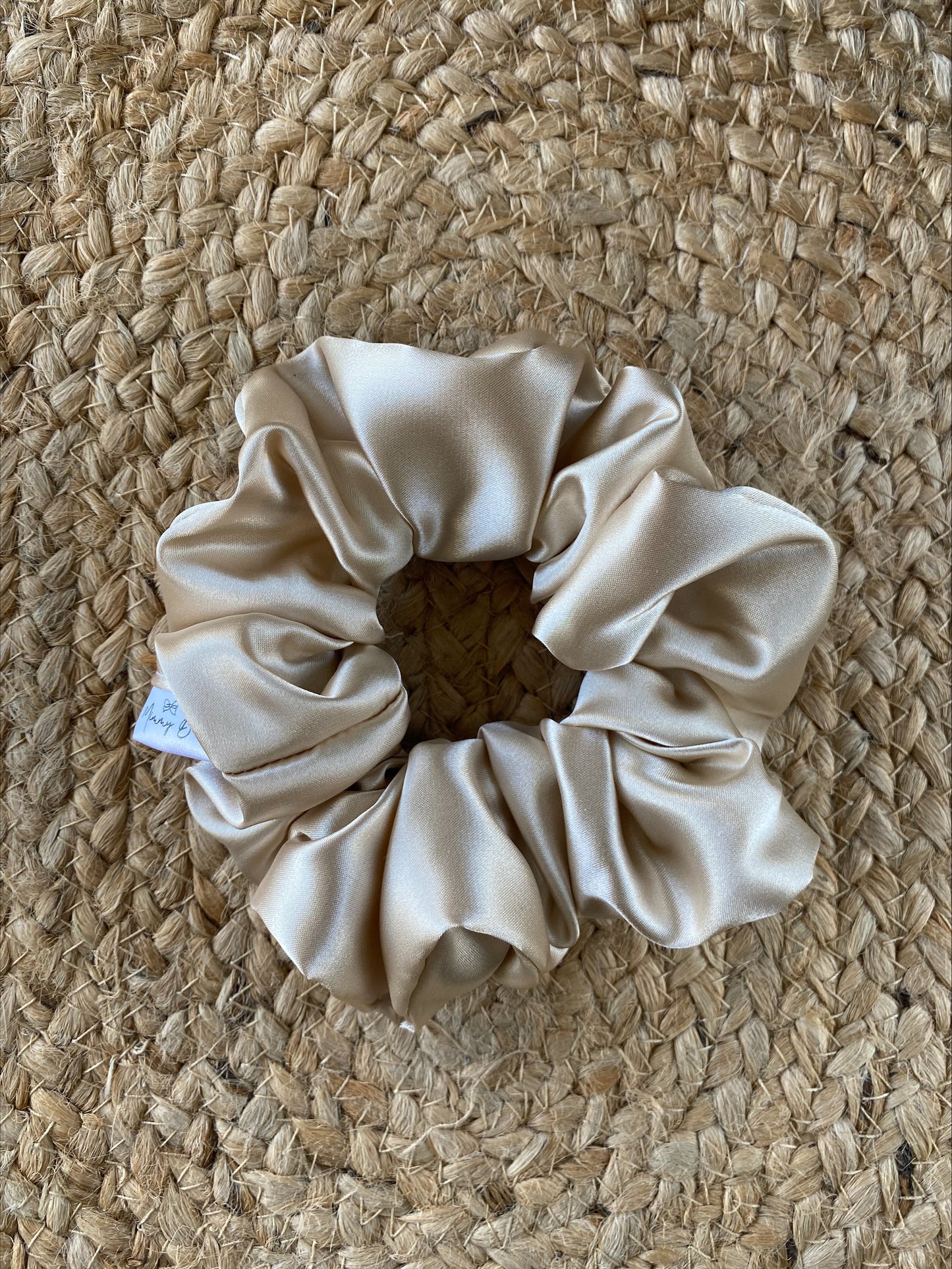 Champagne Satin Scrunchie