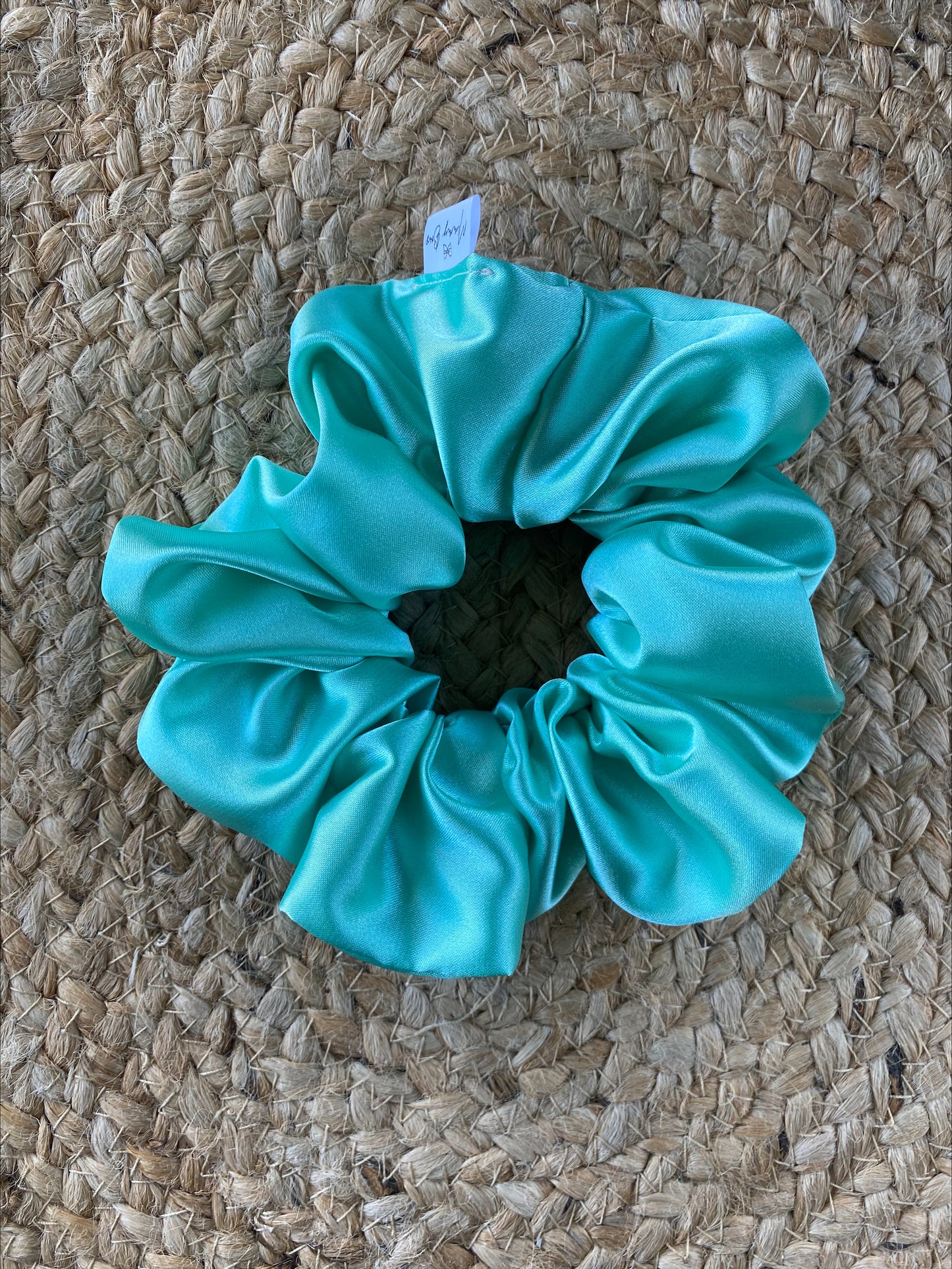 Spearmint Satin Scrunchie