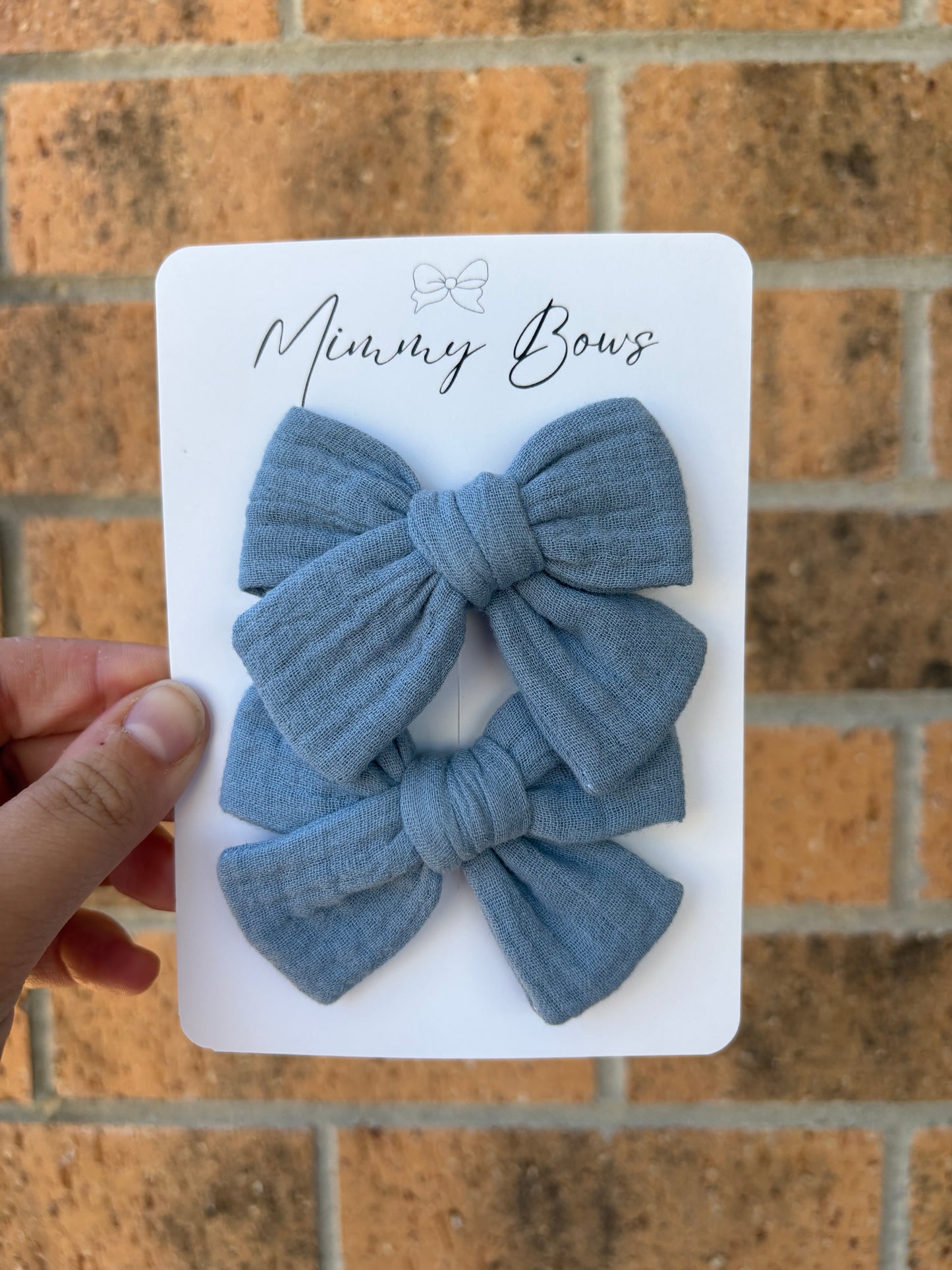 Dusty Blue Mimmy Bow