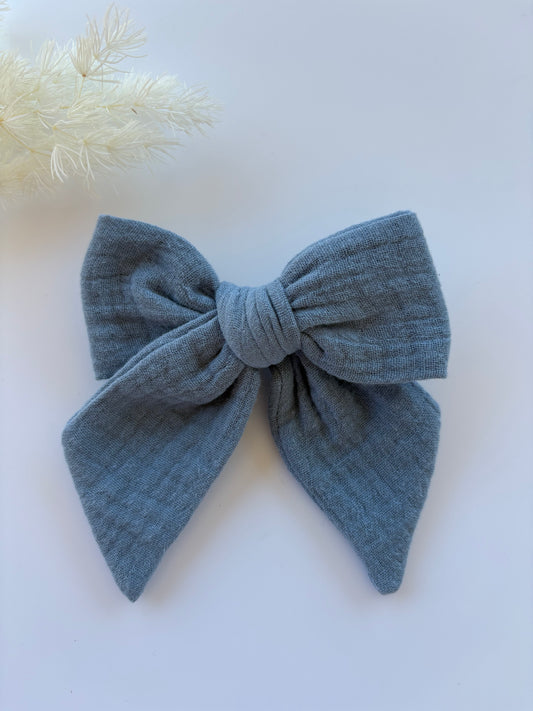 Dusty Blue Macie Bow