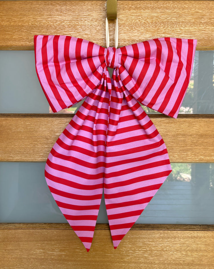 Red and Pink Door Bow