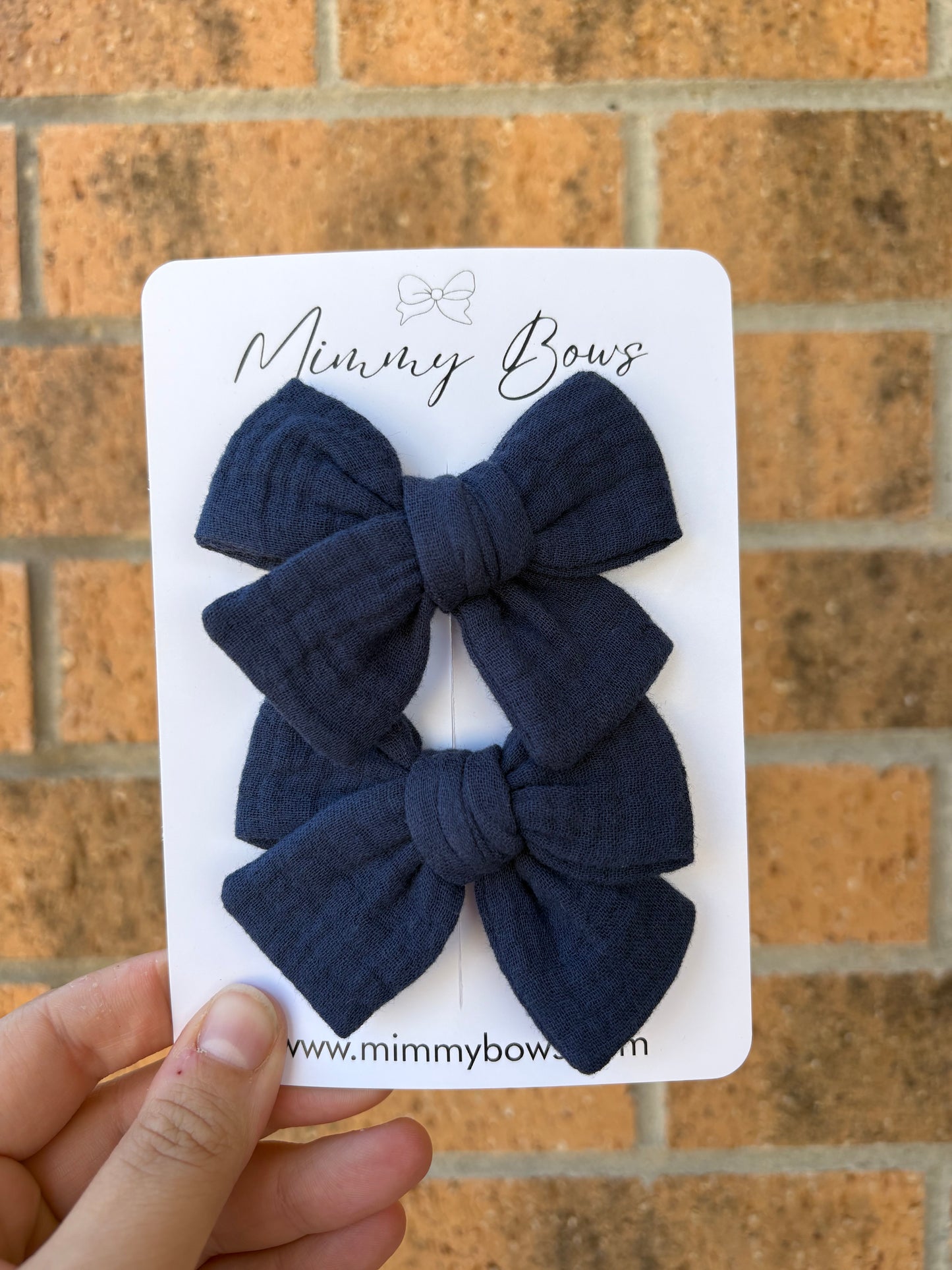 Navy Mimmy Bow