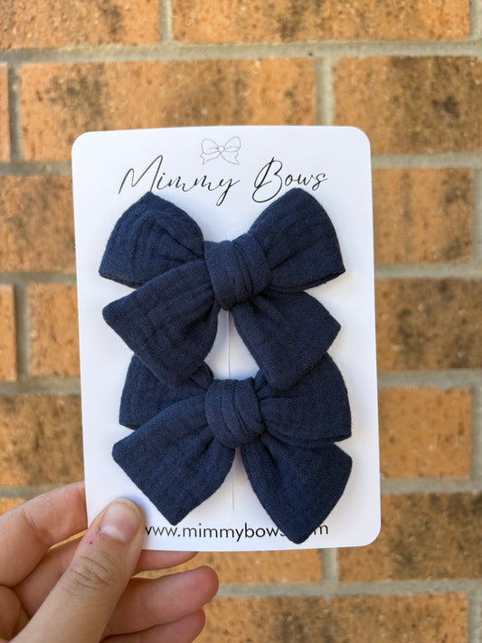 Navy Mimmy Bow