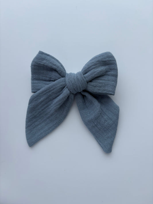 Dusty Blue Macie Bow