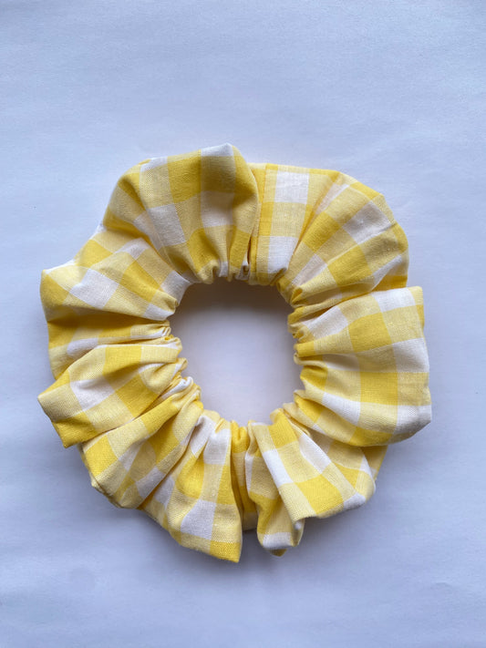 Buttercup Gingham Jumbo Scrunchie