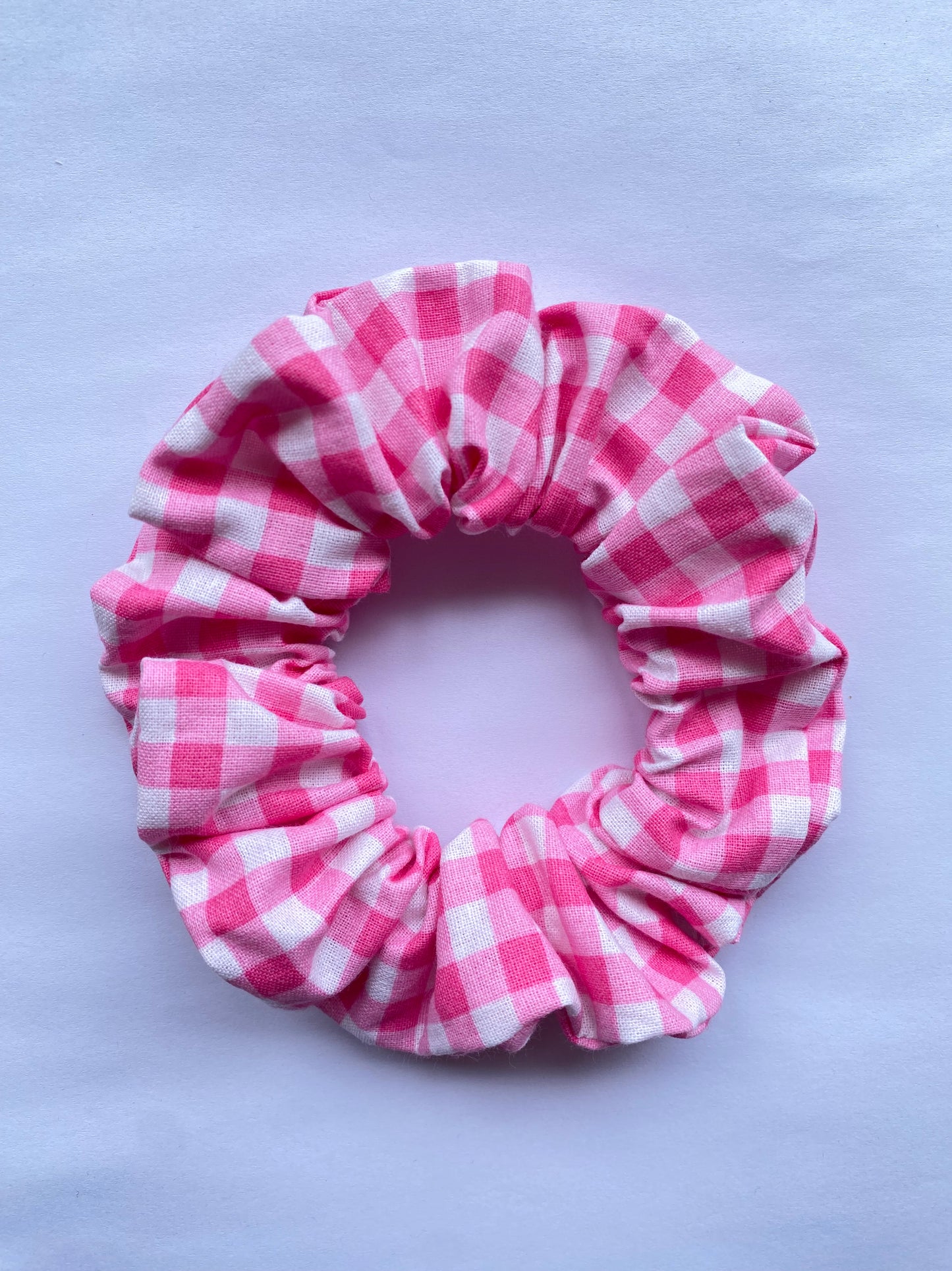 Pink Gingham Classic Scrunchie