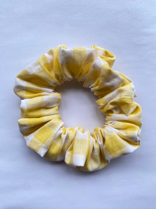 Buttercup Gingham Classic Scrunchie