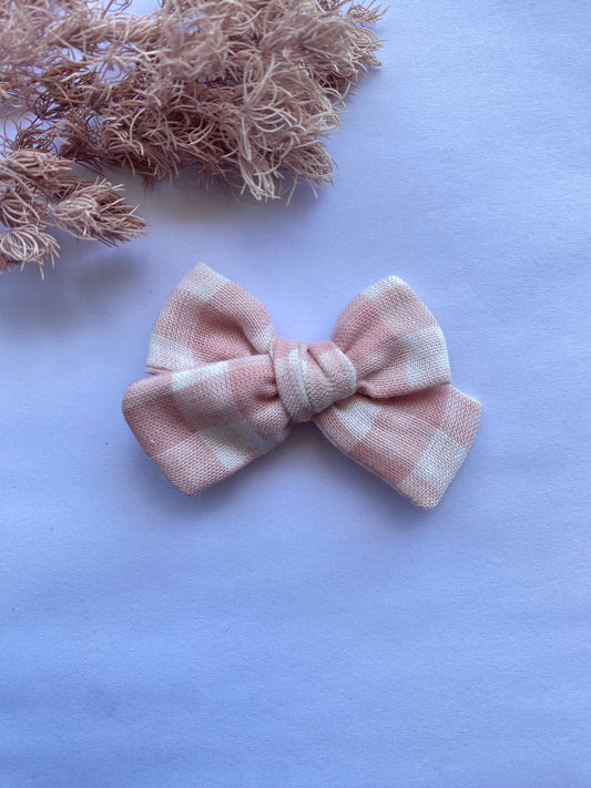 Rose Gingham Imogen Bow