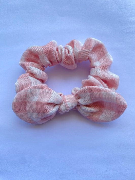 Rose Gingham Mini Scrunchie