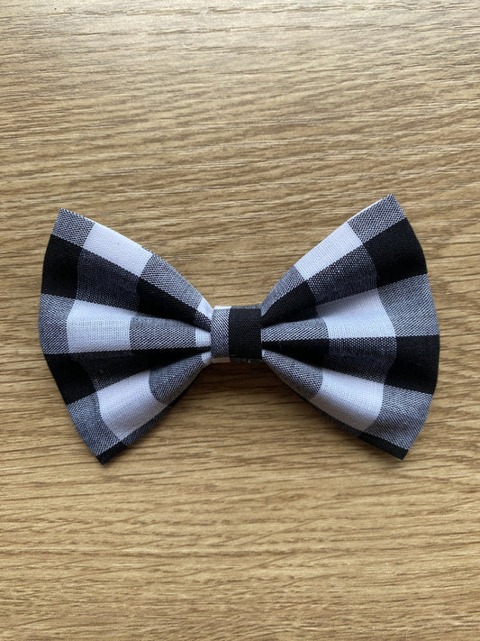 Black Gingham Bow Tie