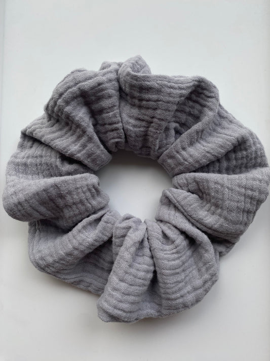 Grey Jumbo Scrunchie