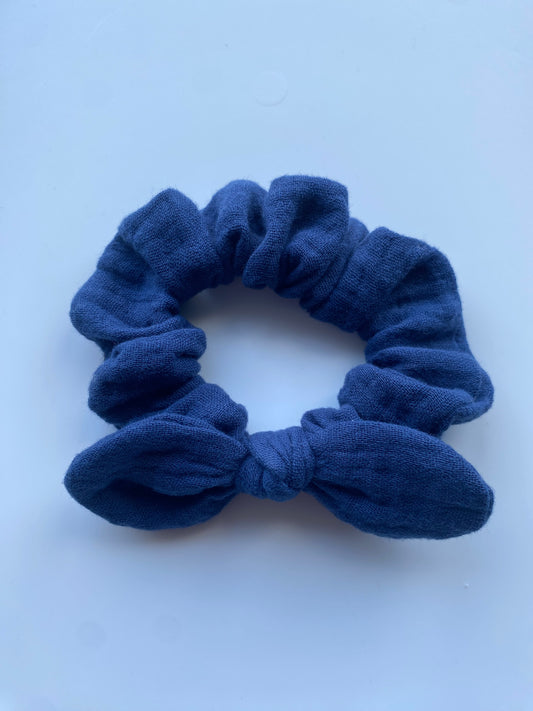 Navy Mini Scrunchie