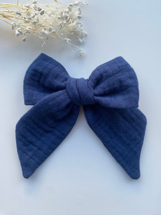 Navy Macie Bow