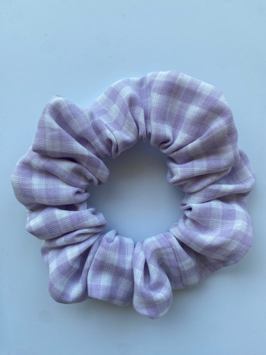 Lavender Gingham Classic Scrunchie