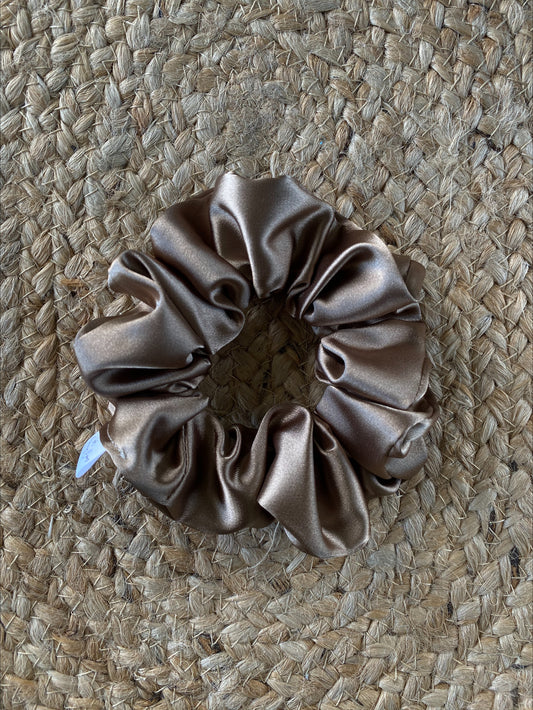 Cappuccino Satin Scrunchie