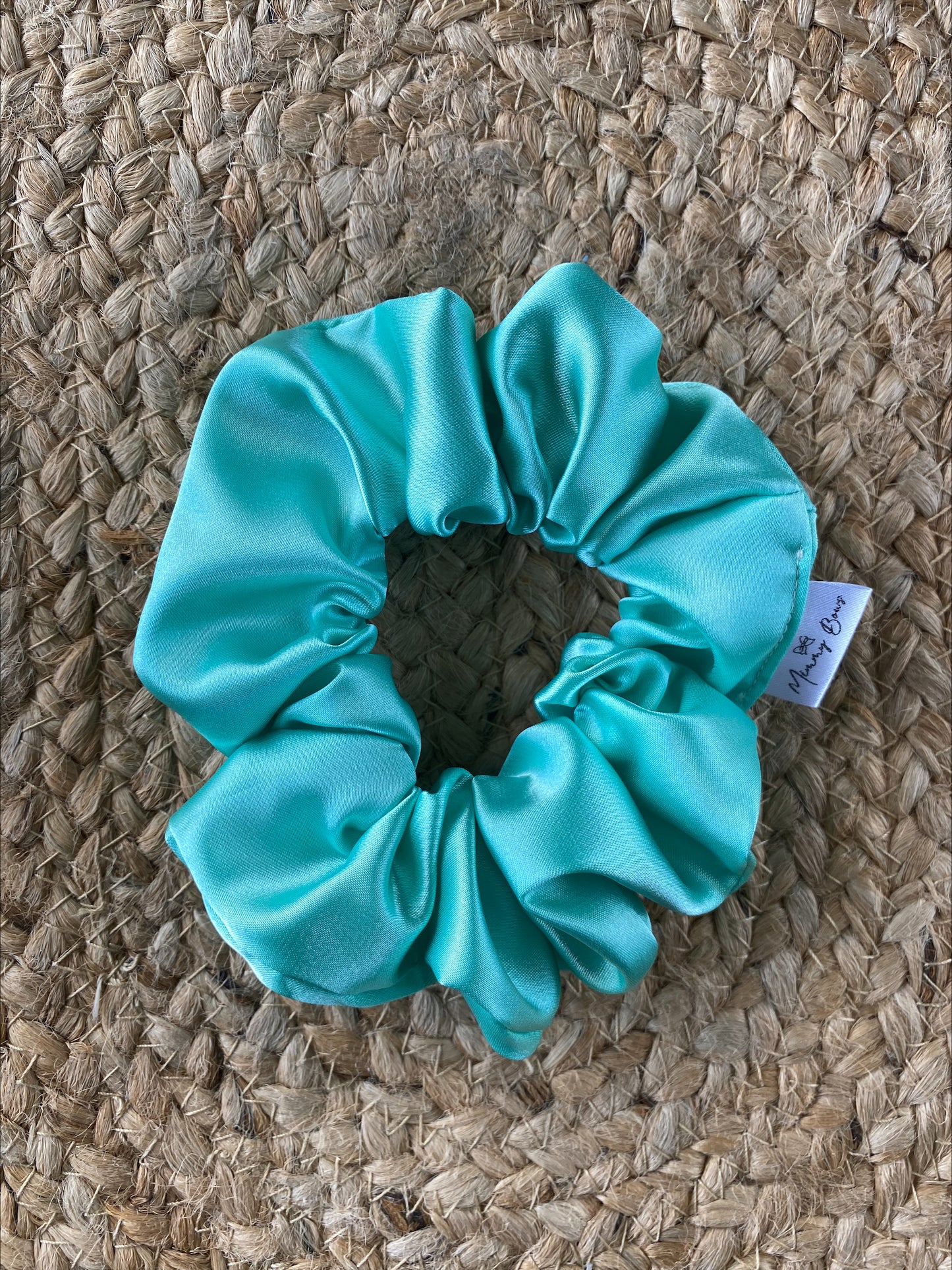 Spearmint Satin Scrunchie