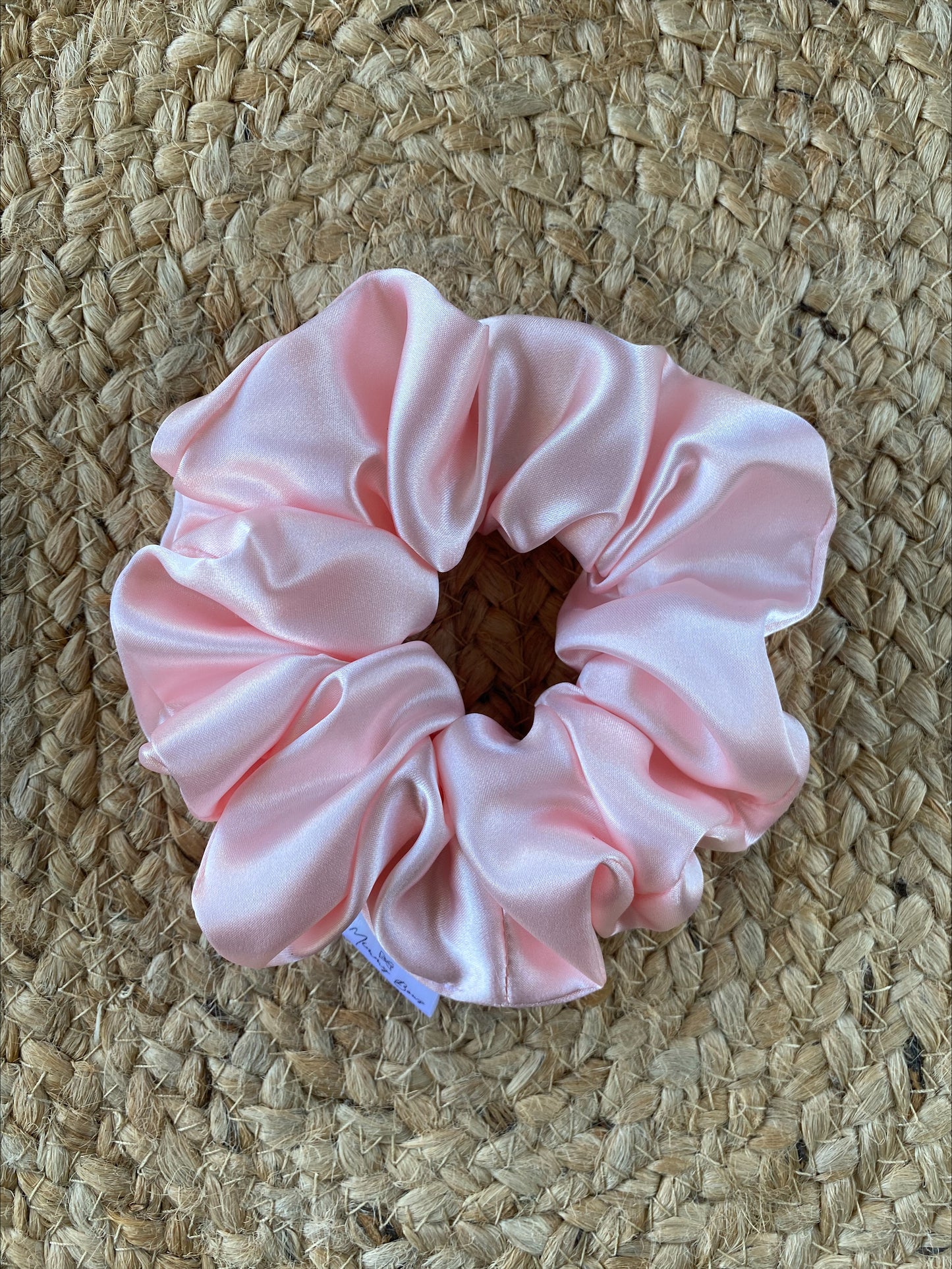 Baby Pink Satin Scrunchie