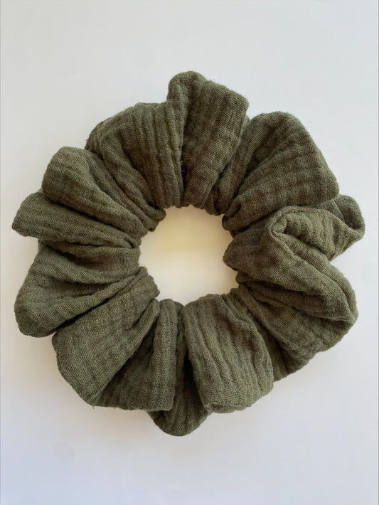 Olive Jumbo Scrunchie