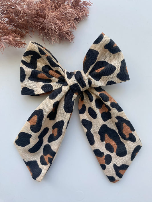 Leopard Macie Bow