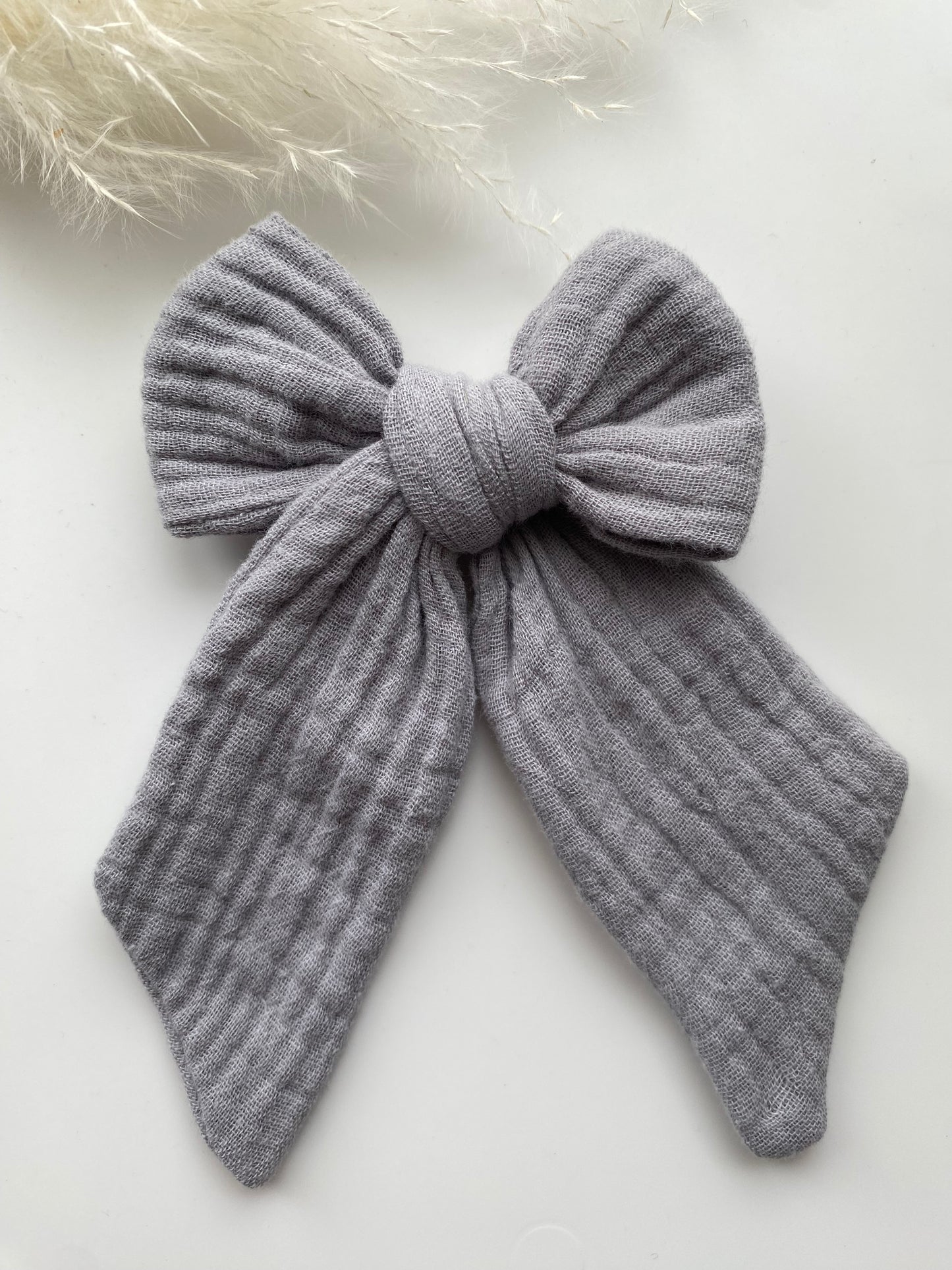 Grey Macie Bow